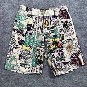 Volcom Board Shorts Mens 30 Graffiti Collage Print Stone Youth Liberation Surf